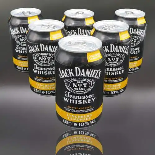 6 Jack Daniels old No7 Lynchburg  Lemonade, 0,33 ltr. Dosen 10%Vol. inkl.Pfand.