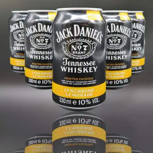 6 Jack Daniels old No7 Lynchburg  Lemonade, 0,33 ltr. Dosen 10%Vol. inkl.Pfand.