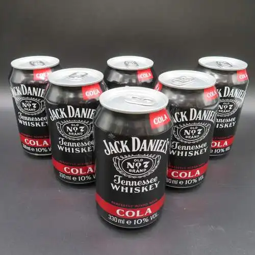 24 Jack Daniels old No7 & Cola 0,33l Dosen 10% Vol. inkl.Pfand. Alte Ausführung!