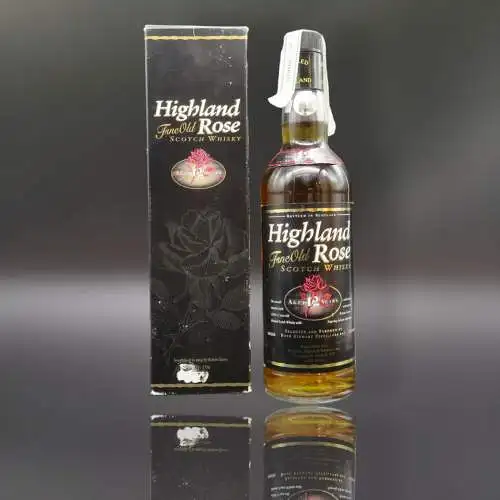 Highland Rose 12 Jahre Whisky mit Geschenkbox. Abfüllung 1996 Sammler Rärität.