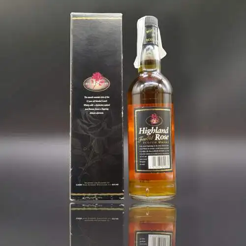 Highland Rose 12 Jahre Whisky mit Geschenkbox. Abfüllung 1996 Sammler Rärität.