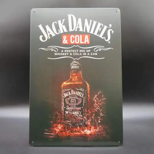 Jack Daniel's Whiskey & cola retro Vintage Nostalgie Blechschild 20x30cm