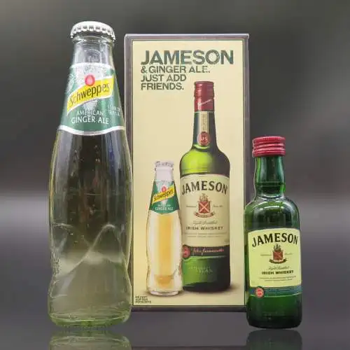 Jameson Irish Whiskey Limited Edition mini set mit Schweppes Ginger Ale im G-Box
