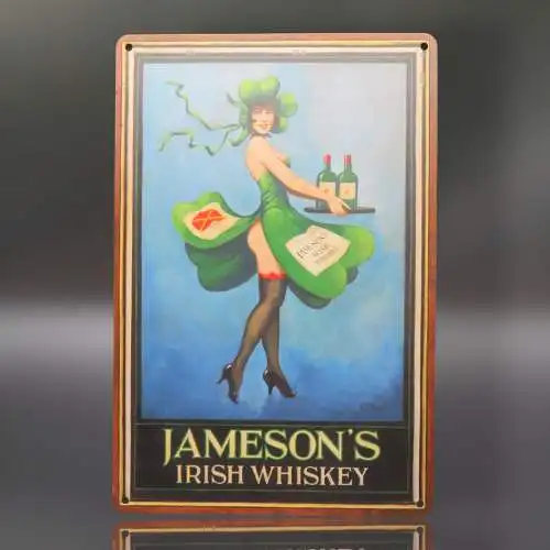 Jameson Irish Whisky retro Vintage look hochwertig Aluminium Blechschild 20x30cm