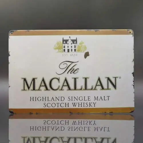 MACALLAN Highland Single Malt Scotch Whisky retro Vintage Blechschild 20 x 30cm