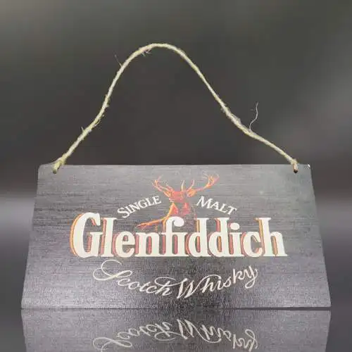 Glenfiddich Single Malt Whisky retro Nostalgie Aushängeschild 20 x 10cm.