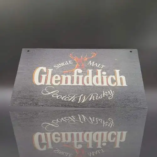 Glenfiddich Single Malt Whisky retro Nostalgie Aushängeschild 20 x 10cm.