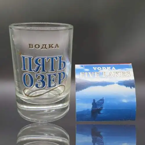 FIVE LAKES Vodka, Wodka 60ml Schnapsglas - Shotglas