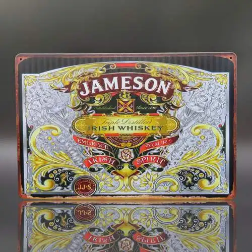 Jameson Irish Whisky retro Vintage look Blechschild 20 x 30cm.