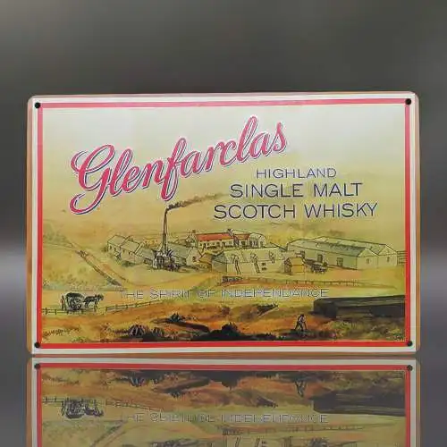 Glenfarclas Highland Single Malt Scotch Whisky Vintage Alu Blechschild 20 x 30cm