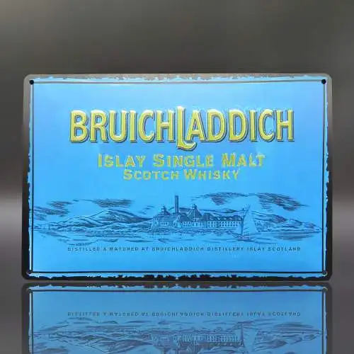 Bruichladdich Islay Single Malt Scotch Whisky Vintage Alu Blechschild 20 x 30cm