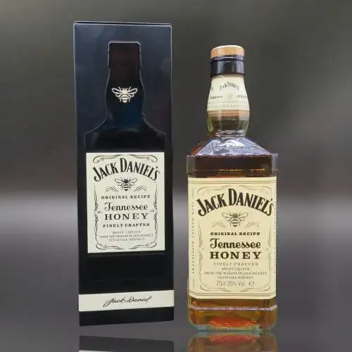 Jack Daniels Honey Tennessee Whiskey Likör mit  Limitierte Metall Sammlerdose.