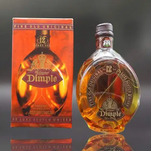 Dimple 1990s 12 Jahre Fine Old Original De Luxe Scotch Whisky mit Geschenkbox