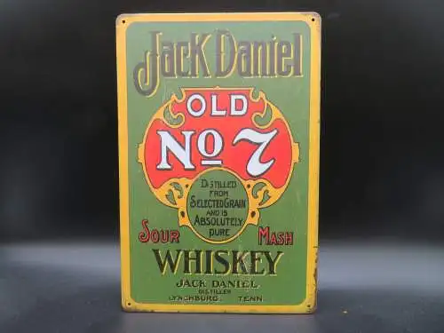 Jack Daniel's Old Time Tennessee Whiskey Vintage Nostalgie Blechschild 20x30cm.