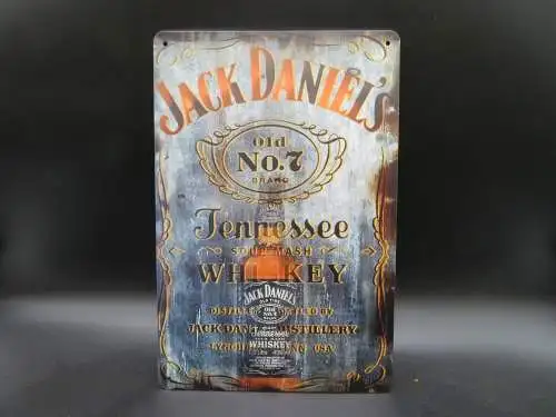 Jack Daniel's Old Time Tennessee Whiskey Vintage Nostalgie Blechschild 20x30cm.