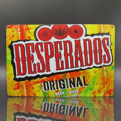 Desperados Tequila Beer - Biere retro Vintage Nostalgie Blechschild 30 x 20cm.