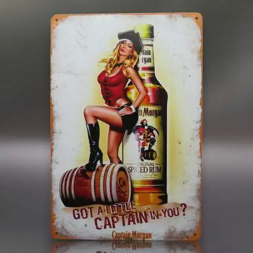 Captain Morgan Spiced Rum retro Vintage Nostalgie Blechschild 20x30cm