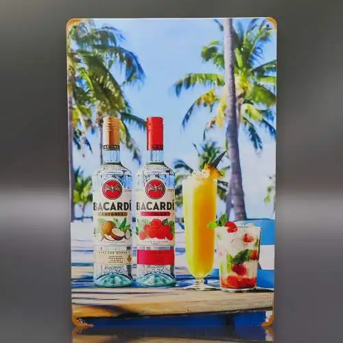 Bacardi Rum retro Vintage Nostalgie Blechschild 20x30cm