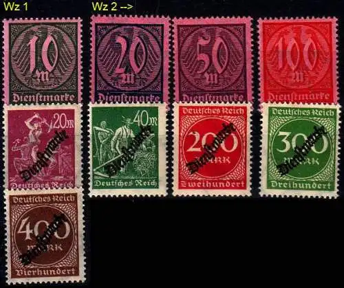 Deutsches Reich Dienstmarken Michel Nr 1