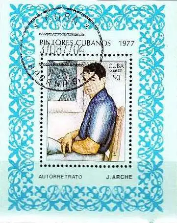 KUBA CUBA [1977] MiNr 2240 Block 50 ( O/used ) Gem?lde