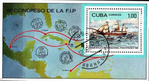 KUBA CUBA [1982] MiNr 2665 Block 72 ( O/used ) Schiffe