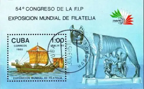 KUBA CUBA [1985] MiNr 2963 Block 91 ( O/used ) Schiffe