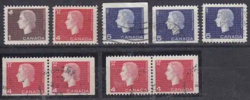 KANADA CANADA [Lot] 01 ( O/used ) div Zähnungen, Paare