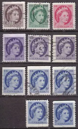 KANADA CANADA [Lot] 14 ( O/used ) Spezial div. Zähnungen