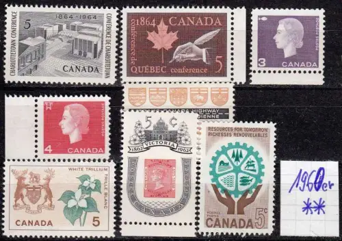 KANADA CANADA [Lot] 20 ( **/mnh ) ex 1960er Jahre