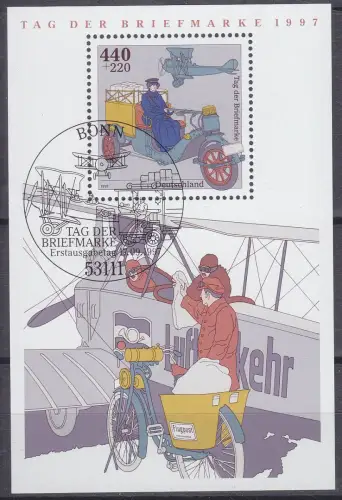 GERMANY BUND [1997] MiNr 1947 Block 41 ( Sonder-O/used ) Flugzeug