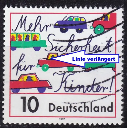 GERMANY BUND [1997] MiNr 1954 F1 ( O/used ) [03] Plattenfehler