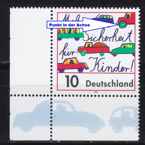 GERMANY BUND [1997] MiNr 1954 F6B ( **/mnh ) [01] Plattenfehler