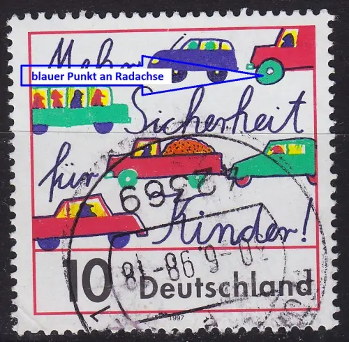 GERMANY BUND [1997] MiNr 1954 F6B ( O/used ) [02] Plattenfehler