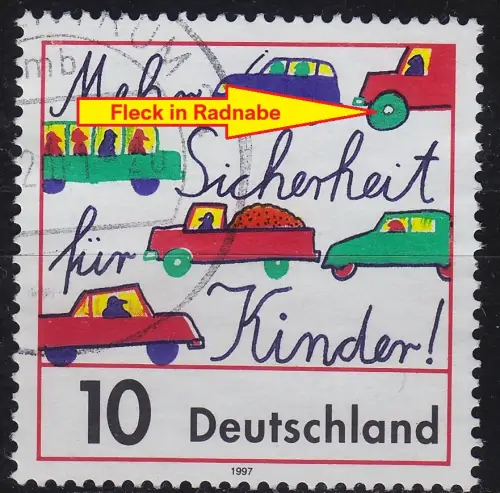 GERMANY BUND [1997] MiNr 1954 F6B ( O/used ) [07] Plattenfehler
