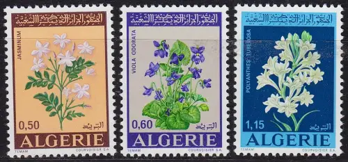 ALGERIEN ALGERIA [1972] MiNr 0589-91 ( **/mnh ) Blumen
