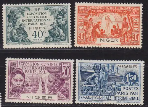 FRANZ.NIGER [1931] MiNr 0054-57 ( */mh ) [01]