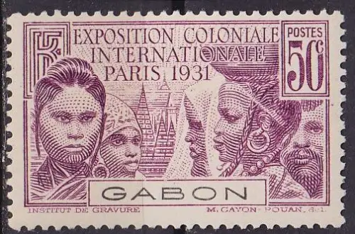 GABUN GABON [1931] MiNr 0124 ( */mh )