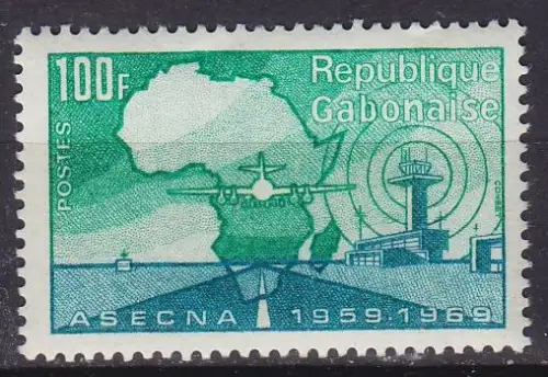 GABUN GABON [1970] MiNr 0373 ( **/mnh ) Flugzeug