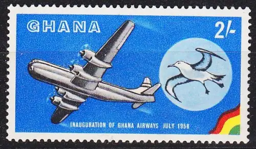 GHANA [1958] MiNr 0029 ( **/mnh ) Flugzeuge