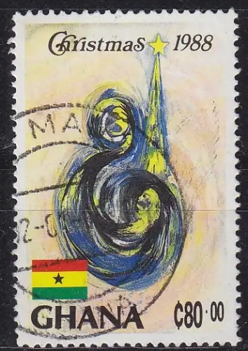 GHANA [1988] MiNr 1217 ( O/used ) Weihnachten