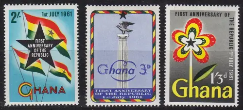 GHANA [1961] MiNr 0100-02 ( **/mnh )