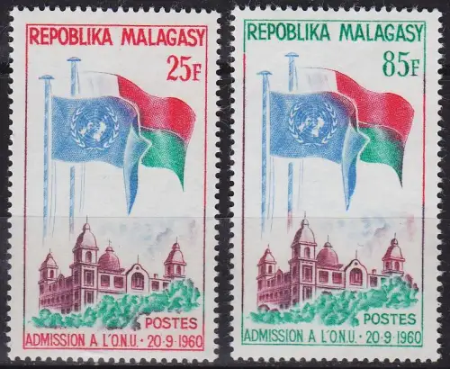MADAGASKAR MADAGASCAR [1962] MiNr 0475-76 ( **/mnh )