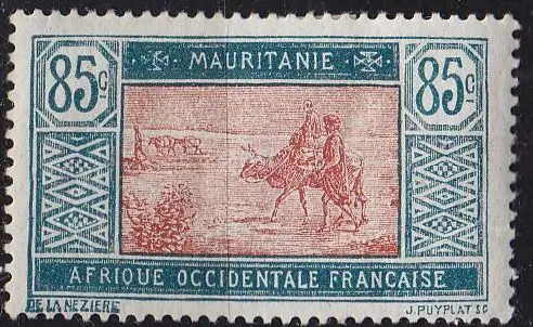 MAURETANIEN MAURITANIA [1922] MiNr 0058 ( */mh )