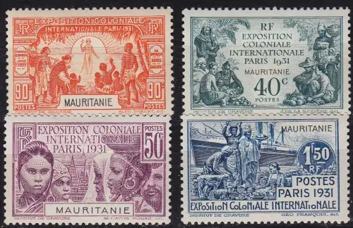 MAURETANIEN MAURITANIA [1931] MiNr 0066-69 ( */mh )