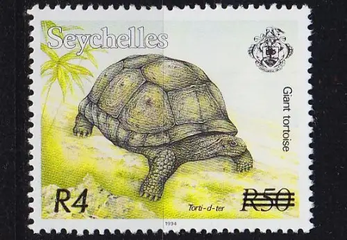 SEYCHELLEN SEYCHELLES [2000] MiNr 0775 ( **/mnh ) Tiere Überdruck / overprint