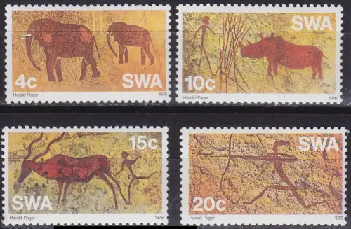 SÜDWEST AFRIKA SOUTHWEST AFRICA [1976] MiNr 0413-15 ( **/mnh ) Tiere