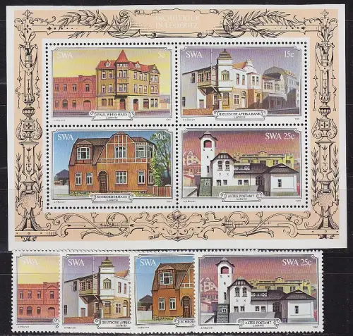 SÜDWEST AFRIKA SOUTHWEST AFRICA [1981] MiNr 0508-11 ( **/mnh ) Bauwerke Satz & Block