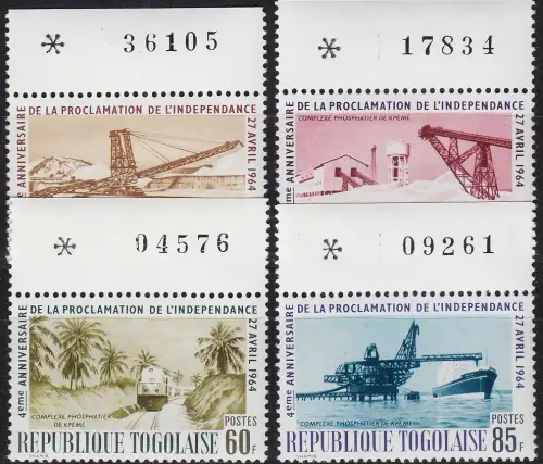 TOGO [1964] MiNr 0422-25 ( **/mnh )