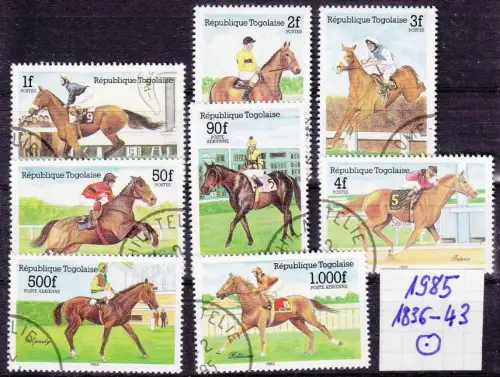 TOGO [1985] MiNr 1836-43 ( O/used ) Pferde