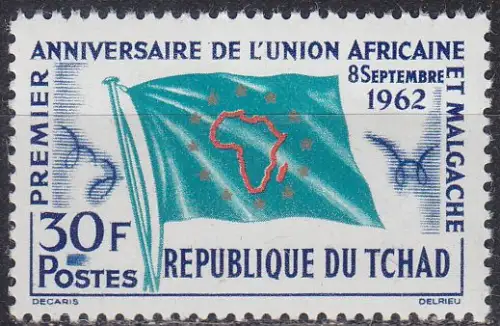 TSCHAD CHAD [1962] MiNr 0092 ( **/mnh )